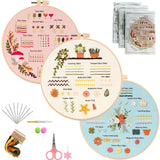 3/4pcs Beginner Embroidery Starter Kit Kits For Stitchers