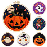 Cute Halloween Characters Embroidery Kit Collection – 6 Designs