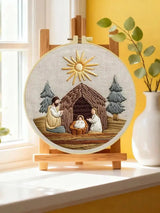 Nativity Scene Embroidery Kit – Holy Family DIY Hand Embroidery Hoop Art Set Kits For Stitchers