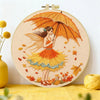 Autumn Fairy Embroidery Kit – Whimsical Fall DIY Hand Embroidery Hoop Art Set