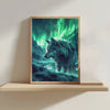 Northern Lights Wolf Cross Stitch Kit 🐺🌌❄️