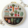 Hand-Embroidered Garden Wall Art – Vegetable & Plant Hoop Decor