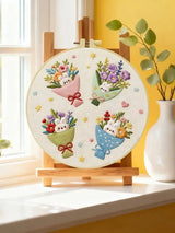 Bunny Flower Bouquets Embroidery Kit Kits For Stitchers