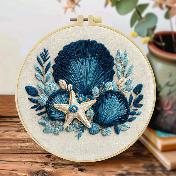 Seaside Shell Hand Embroidery Kit
