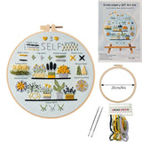 3-Piece Beginner Embroidery Stitch Learning Kit Kits For Stitchers