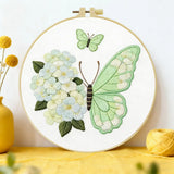 Hydrangea & Butterfly Embroidery Starter Kit