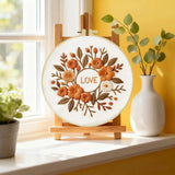 Autumn Love Floral Embroidery Kit Kits For Stitchers