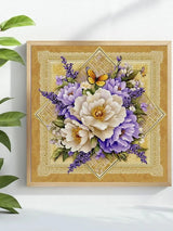 Elegant Peony & Butterfly Floral Cross Stitch Kit 🦋🌸