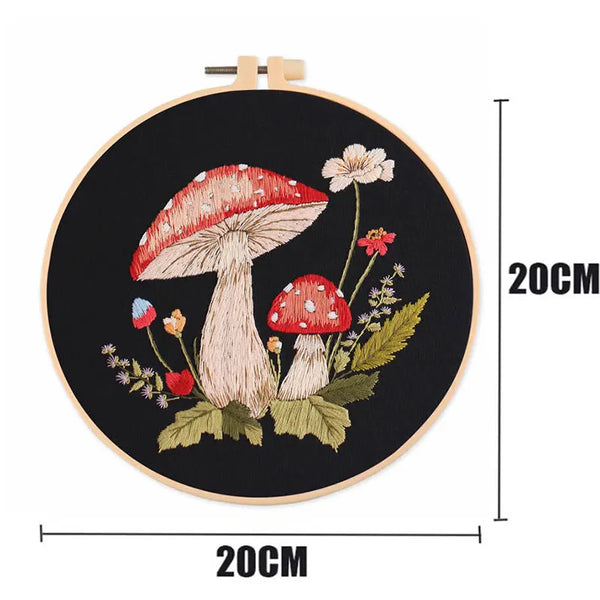 Woodland Mushroom Hand Embroidery Kit