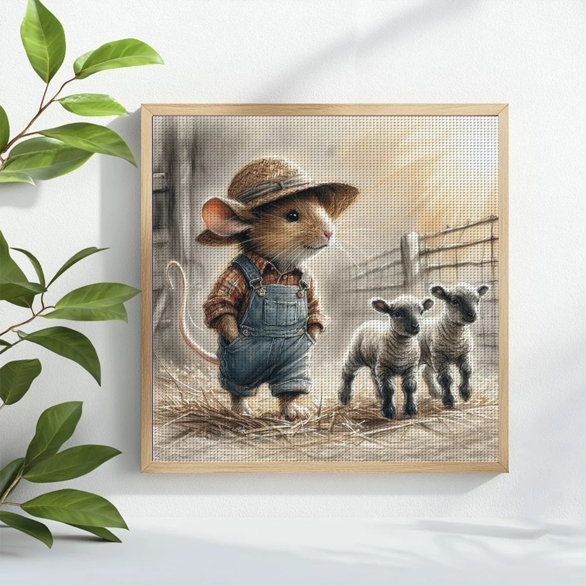 Little Farm Mouse & Lambs Cross Stitch Kit 🐭🐑🌾