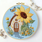 Sunflower House Embroidery Kit