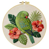 Tropical Parrot Embroidery Kit Kits For Stitchers