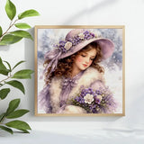 Victorian Lady in Lavender Cross Stitch Kit 💜🌸✨