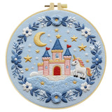 Enchanted Unicorn Castle Embroidery Kit Kits For Stitchers
