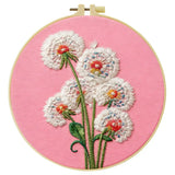 Dandelion Flower Embroidery Kit – DIY Botanical Hoop Art for Beginners & Nature Lovers