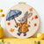 Autumn Bunny with Umbrella Embroidery DIY Kit – Cute Woodland Animal Hand Stitch Craft with Hoop & Threads