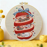 Strawberry Kitten Haven Embroidery Kit Kits For Stitchers