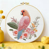 Pink Parrot Embroidery Kit