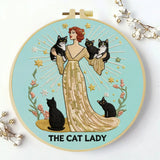 The Cat Lady Embroidery Kit Kits For Stitchers