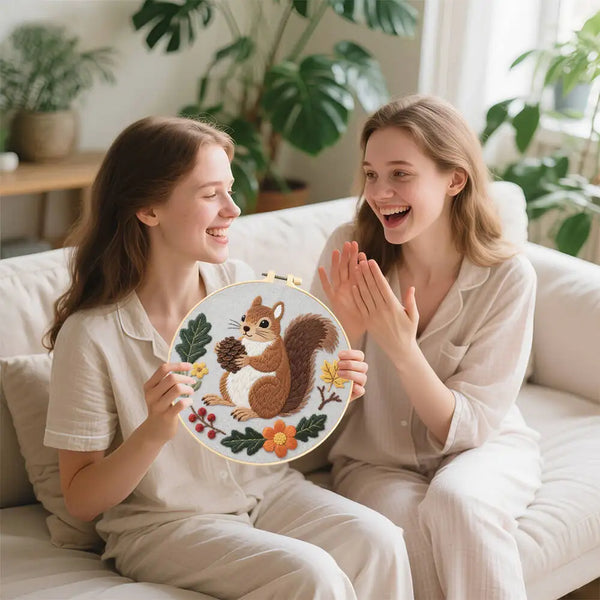 Forest Friends Hand Embroidery Kit