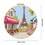 Paris Eiffel Tower Punch Needle Wall Art – Handmade Embroidery Hoop Decor for Nursery & Cozy Rooms Kits For Stitchers