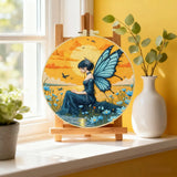 Moonlight Butterfly Fairy Embroidery Kit – Fantasy DIY Hand Embroidery Hoop Art Set