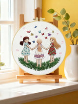 Best Friends Embroidery Kit for Beginners – DIY Girls Hand Embroidery Hoop Set