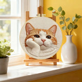 Dreamy Ginger Cat Embroidery Kit Kits For Stitchers