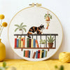 Book Nook Cat Embroidery Kit Kits For Stitchers