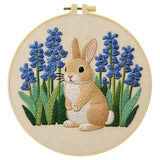 Bluebell Bunny Embroidery Kit – Cute Spring Rabbit Floral Design Kits For Stitchers