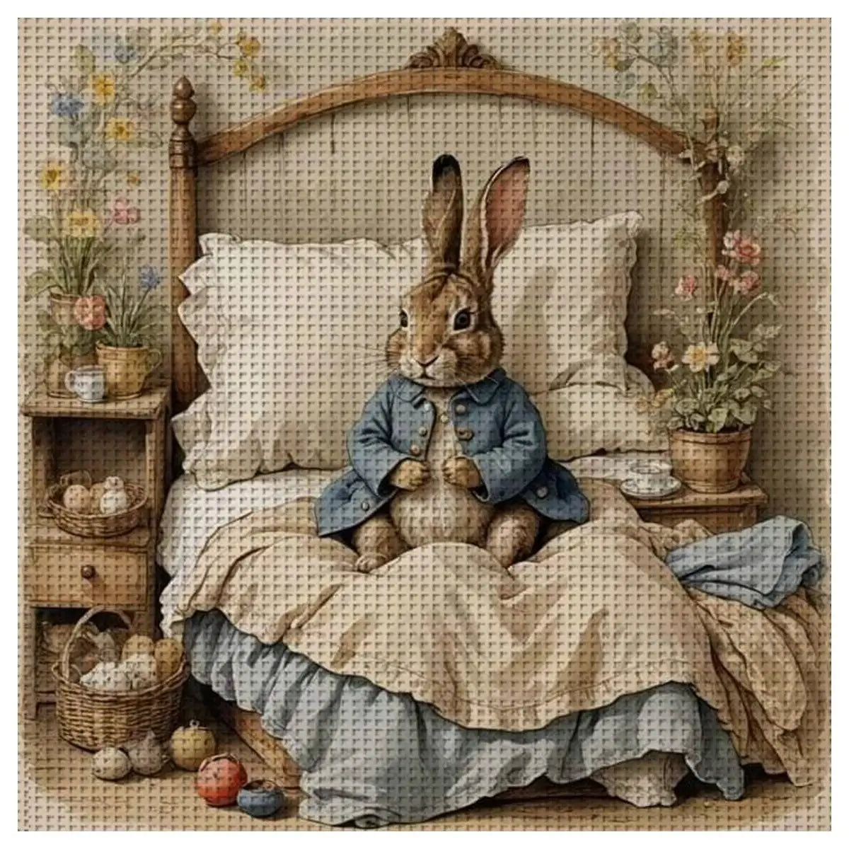 Peter Rabbit Bedroom Cross Stitch Kit 🐰🛏️🧵✨