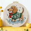 Christmas Dachshund Embroidery Kit Kits For Stitchers