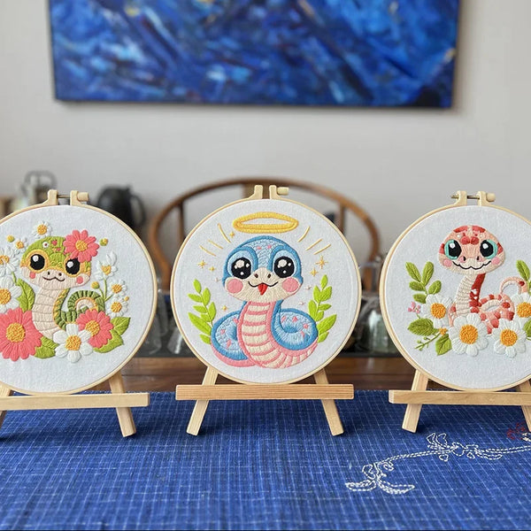 Snake Hand Embroidery Kit