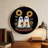 Cute Ghosts with Sunflowers Embroidery Starter Kit – DIY Halloween Sewing Art Set for Beginners