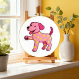 Pink Puppy Embroidery Kit