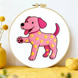 Pink Puppy Embroidery Kit