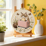 Toast-Loving Cat Embroidery Kit Kits For Stitchers