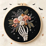 Spooky Floral Halloween Embroidery Kit – Set of 4