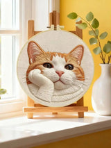 Dreamy Ginger Cat Embroidery Kit Kits For Stitchers