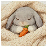 Sleeping Bunny with Carrot Cross Stitch Kit 🐰🥕💛