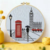London Embroidery Kit for Beginners – DIY Big Ben Hand Embroidery Hoop Set