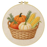Autumn Harvest Basket Embroidery Kit Kits For Stitchers