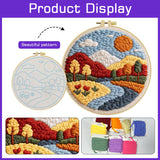 Horse Embroidery Kit – Rustic Farm Horse Needlepoint Pattern with Countryside Fence Scene for Animal Lovers & Beginners