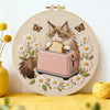 Toast-Loving Cat Embroidery Kit Kits For Stitchers