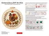 Happy Thanksgiving Embroidery Kit Collection – 4 Designs