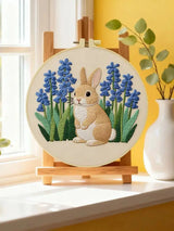 Bluebell Bunny Embroidery Kit – Cute Spring Rabbit Floral Design Kits For Stitchers