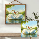 Elegant Swan Love Cross Stitch Kit 🦢💕✨