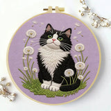Dandelion Cat Embroidery Kit Kits For Stitchers