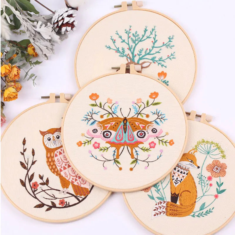 Woodland Animal Hand Embroidery Kit