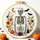 Spooky Halloween Floral Embroidery Kit – Set of 4